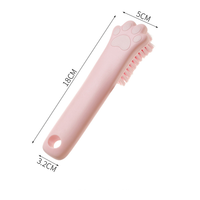 Cute Cat Paw Shoe Brush Eco-friendly Strong Decontamination Ability ABS Clothes Cleaning Brush for Home Sneakers Boot Cleaner