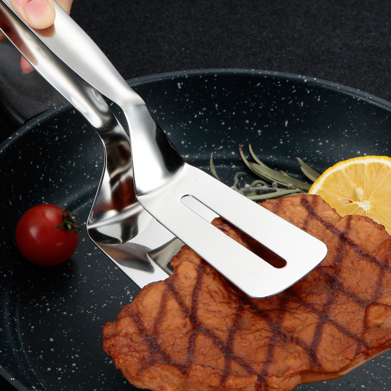 201 Stainless Steel BBQ Barbecue Clip Kitchen Fish Tong Steak Bread Tongs Forceps Pizza Pastry Clamp Fired Cooking Baking Tool Utensil