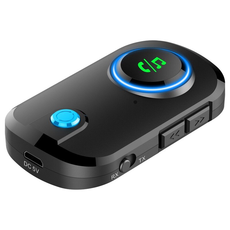 Two in one Bluetooth adapter Wireless Bluetooth 5.0 Audio Adapter Stereo Audio Receiver Transmitter 3.5mm AUX Jack RCA USB Dongle for Car TV PC Headphone