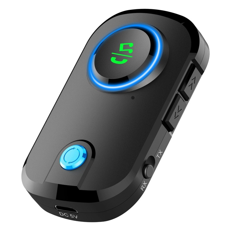 Two in one Bluetooth adapter Wireless Bluetooth 5.0 Audio Adapter Stereo Audio Receiver Transmitter 3.5mm AUX Jack RCA USB Dongle for Car TV PC Headphone