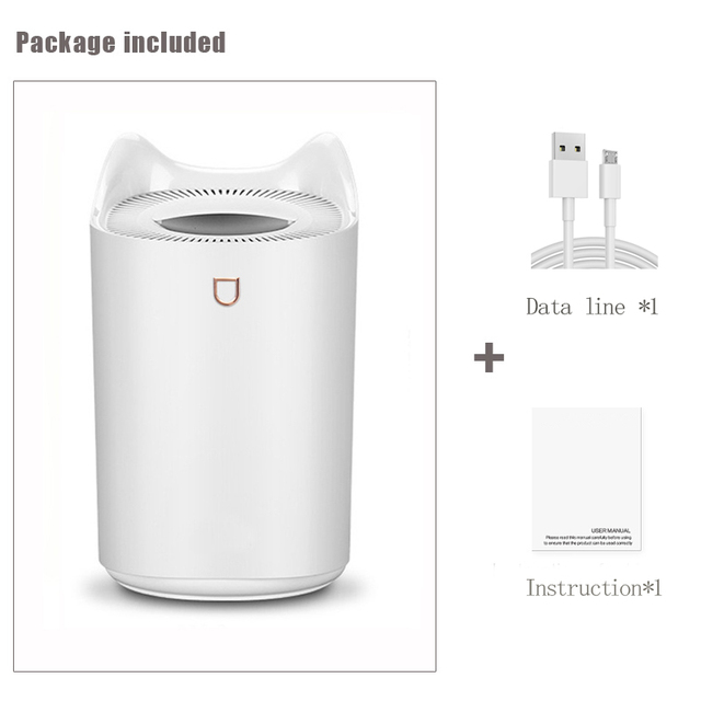 3L Double Nozzle Humidifier USB Large Capacity Aromatherapy Machine Essential Oil Diffuser Household Car Office Air Humidifier