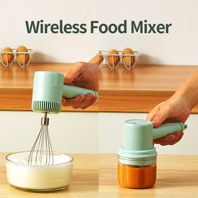 Wireless Electric Egg Beater Household Mini Automatic Cream Dispenser Hand Held Charging Mixer for Cake Baking Milk Frother