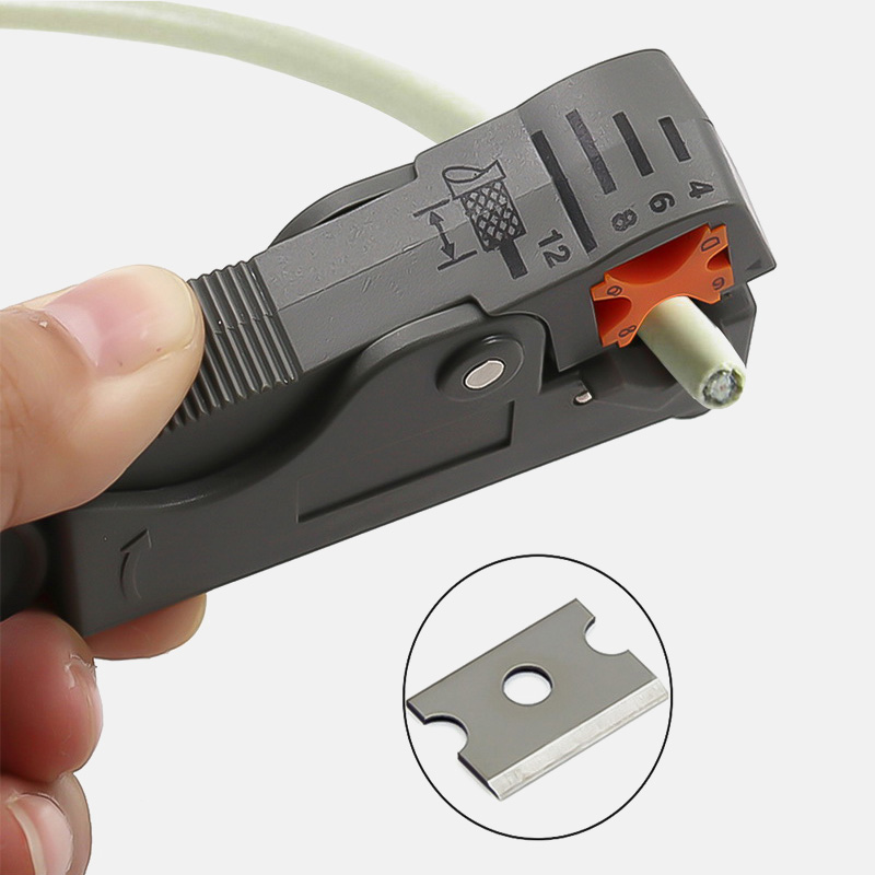 Multifunction Coaxial Automatic Stripping Pliers Wire Cable Tool Wire Stripper Urijk Stripping Crimping Tool with Hexagon Wrench