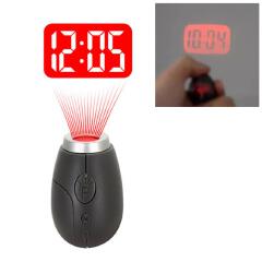 Mini Portable LED Digital Projection Alarm Clock Key Chains Projector Clock Carry Time Flashlight Clock Hanging Rope Table Decor