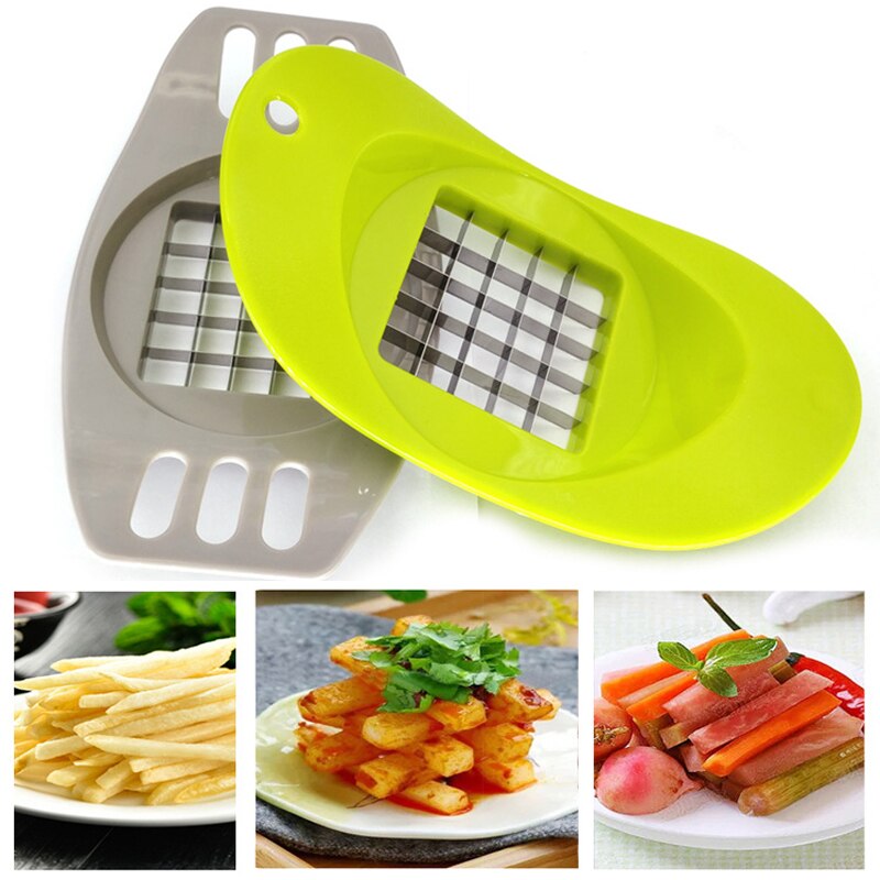 Kitchen Accessories Stainless Steel Potato Cutter Vegetable Fruit Slicer Chopper Chipper Household Kitchen Tools Baking Potato Home Gadget