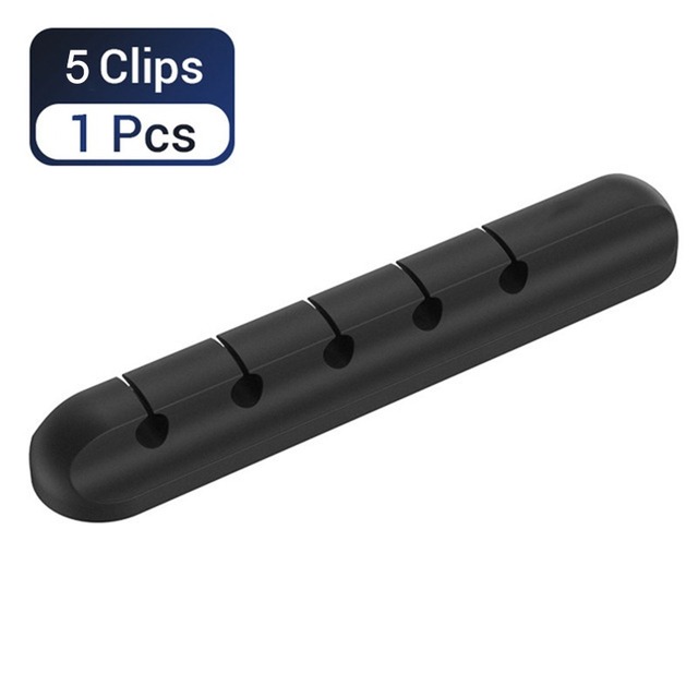 Cable Organizer Silicone USB Cable Winder Desktop Tidy Management Clips Cable Holder for Mouse Headphone Wire Organizer