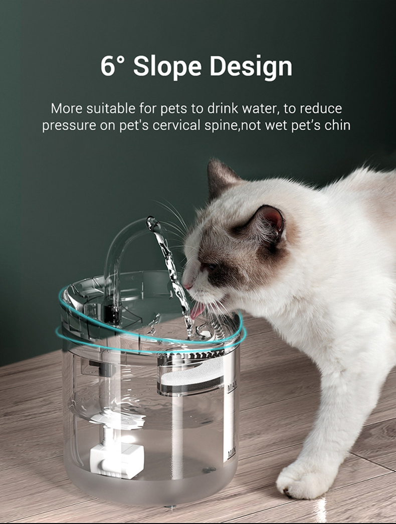 Water Dispensers Cat Water Fountain Filter Automatic Sensor Drinker for Cats Feeder Pet Auto Drinking Fountain for Cats Dogs