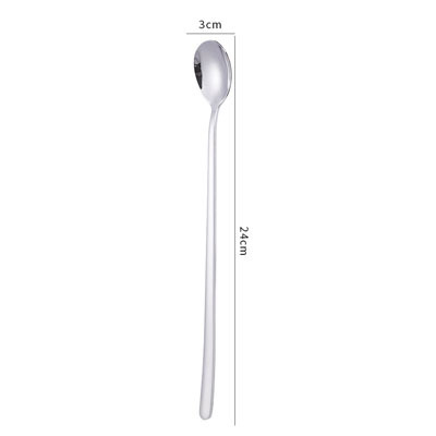 Long Handle Coffee Cocktail Wine Stirring Spoons Stainless Steel Tableware Honey Milk Mixing Scoops Bar Bartending Accessories