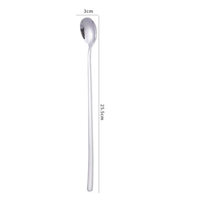 Long Handle Coffee Cocktail Wine Stirring Spoons Stainless Steel Tableware Honey Milk Mixing Scoops Bar Bartending Accessories