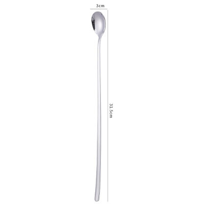 Long Handle Coffee Cocktail Wine Stirring Spoons Stainless Steel Tableware Honey Milk Mixing Scoops Bar Bartending Accessories