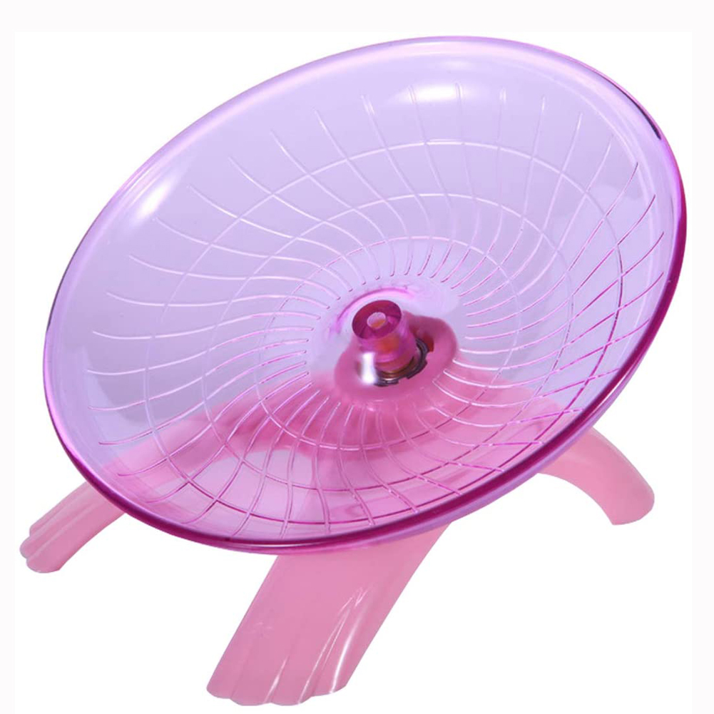 Pet Hamster Running Wheel Mute Flying Saucer Steel Axle Wheel Hedgehog Rat Running Disc Toys Small Animal Hamster Accessories