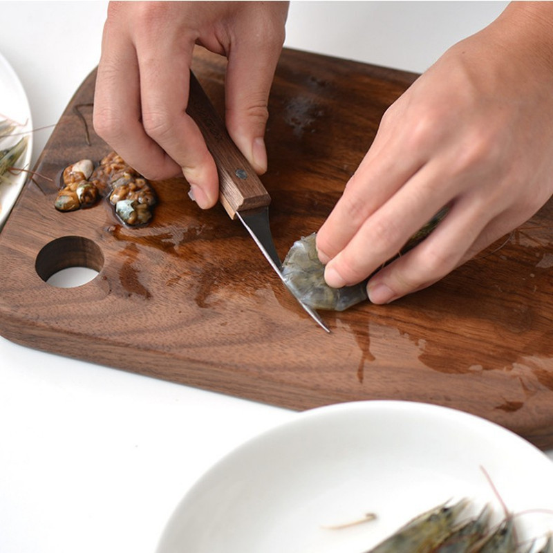 Wooden Handle Shrimp Peeler Prawn Shrimp Deveiner Fishing Knife Lobster Shell Remover Peel Device Kitchen Seafood Tools 2022 New