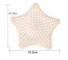 2pcs Star Sewer Outfall Strainer For Bathroom Tools Silicone Pentagram Sink Drain Bathtub Hair Filter Creative Kitchen Gadgets