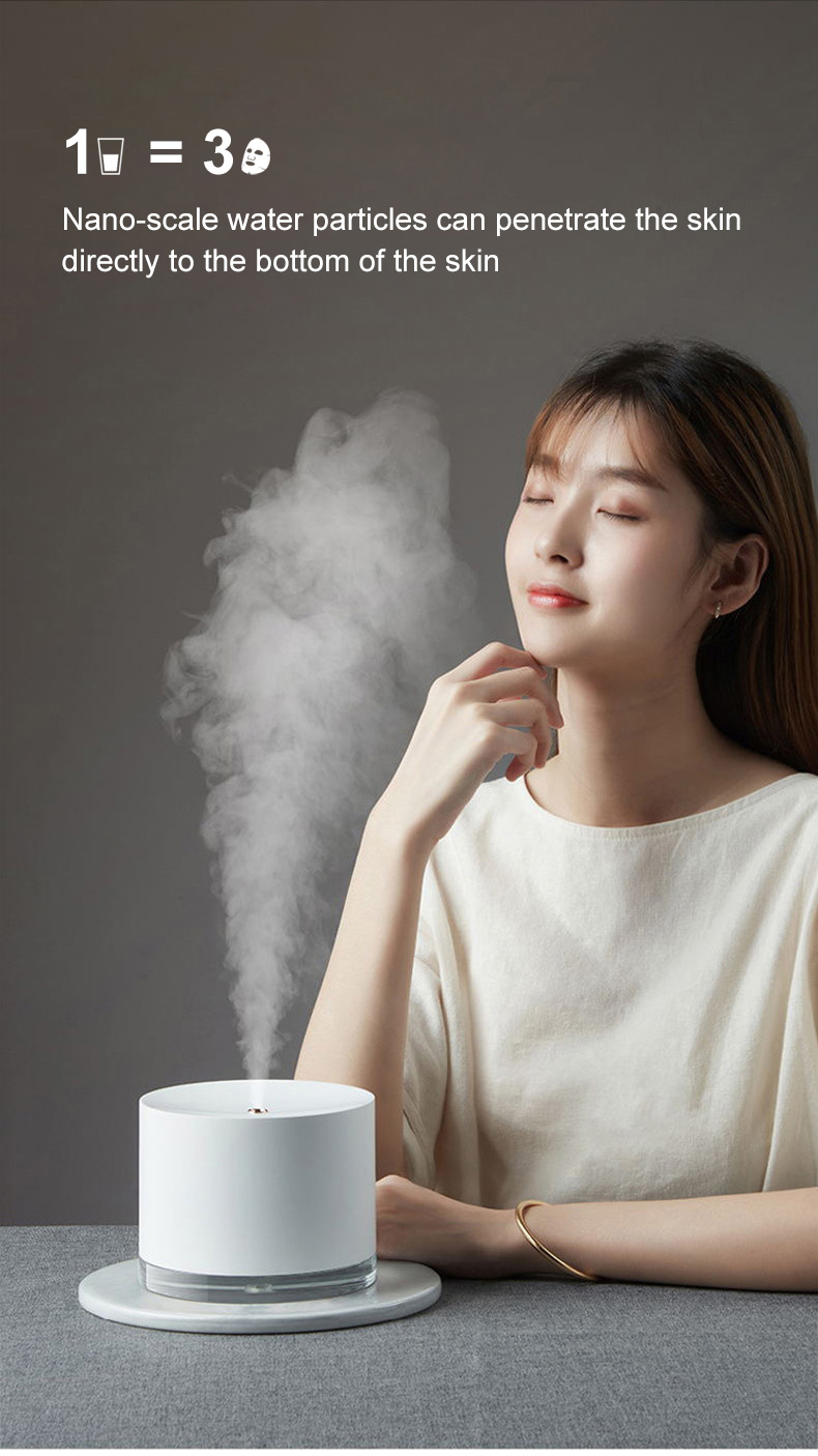 Usb Rechargeable Portable Air Humidifier Wireless Electric Humidifiers Diffuser Cool Mist Maker Night Lamp Purification for Home