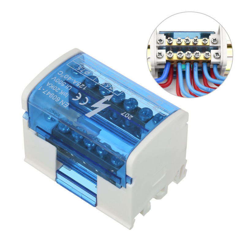 Terminal Distribution Box Connection Box Junction Box with Cover Din Rail Terminal Block Line-divider Wire Terminal Block