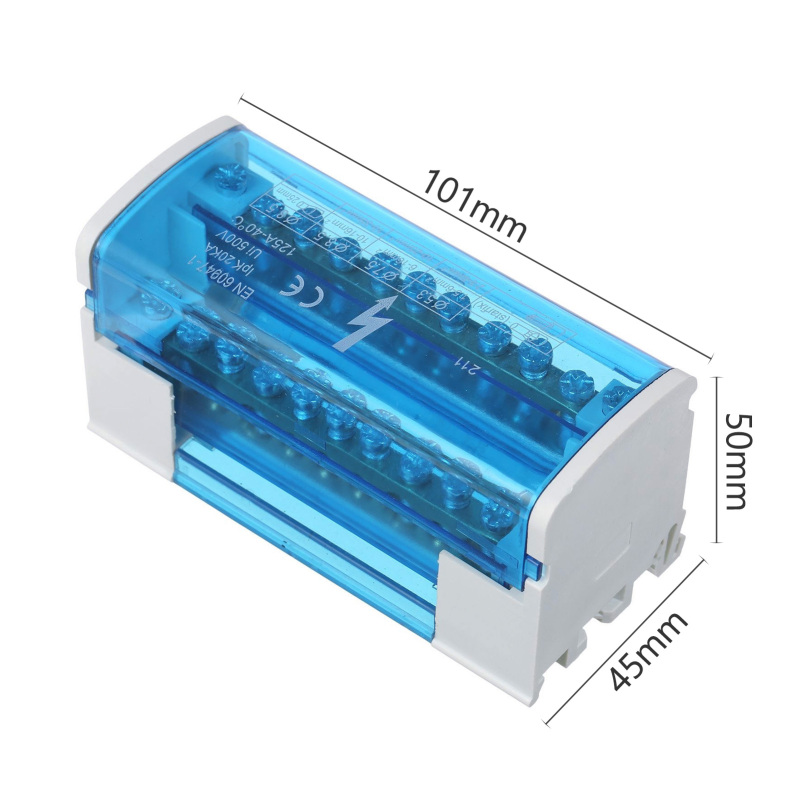 Terminal Distribution Box Connection Box Junction Box with Cover Din Rail Terminal Block Line-divider Wire Terminal Block