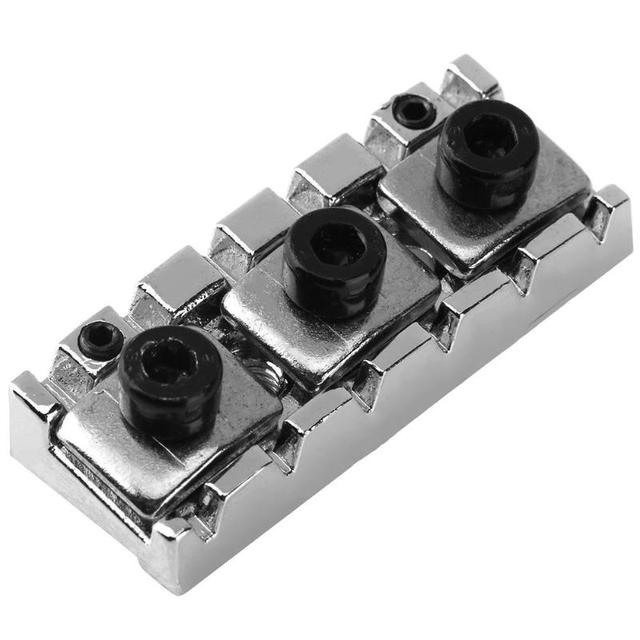 42.5mm Zinc Alloy Electric Guitar Locking Nut String Lock with Allen Wrench for electric guitar black/silver Guitars Accessories