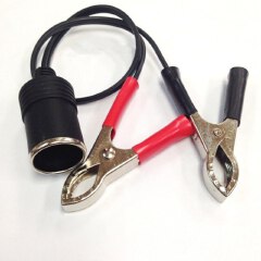 Battery clip to cigarette lighter socket Car Battery Terminal Clip-On Cigarette Lighter Clamp Power Socket Adapter Plug Boat 12V Auto USB Charger Free Shipping
