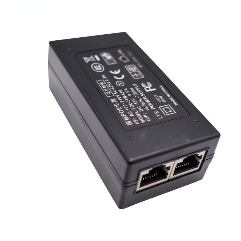 Wireless AP network POE Power Supply DC Adapter 24V 0.5A 24W Desktop POE Power Injector Ethernet Adapter Surveillance CCTV AC/DC Adapter Accessories