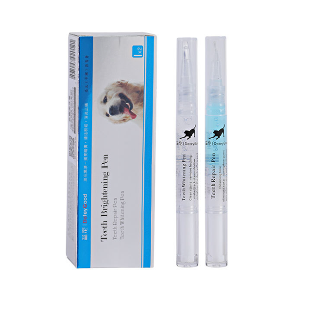 2Pcs Dog Cat Pet Teeth Cleaning Pen Kit Brightening Grooming Toothbrush Dental Calculus Safe Tartar Remove Tool Mouth Fresh New