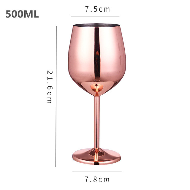 500ML Stainless Steel Wine Glasses Champagne Cup Wine Goblets Cocktail Glass Creative Wine Glass Drinking Tool For Bar Party