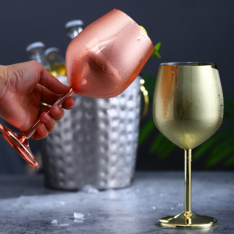 500ML Stainless Steel Wine Glasses Champagne Cup Wine Goblets Cocktail Glass Creative Wine Glass Drinking Tool For Bar Party