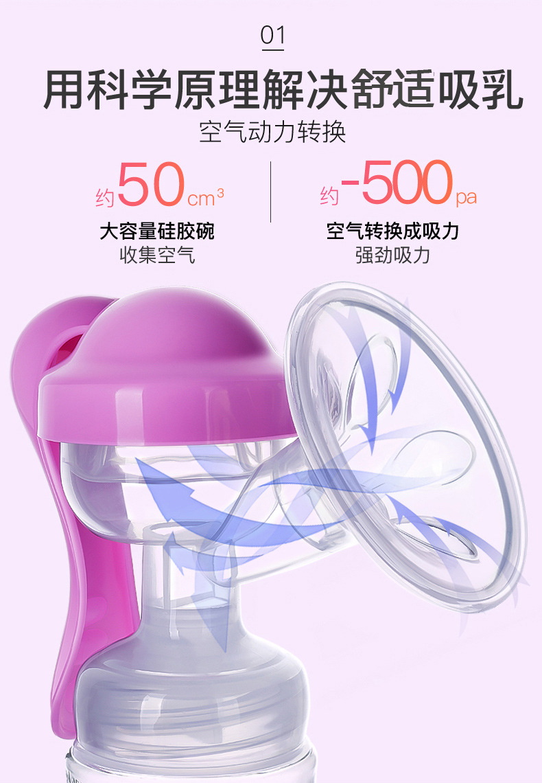 Breasts Pumps Bottle Sucking baby bottle children Manual Breast bag Pump Powerful Baby Nipple Suction  Feeding Milk Bottles bag