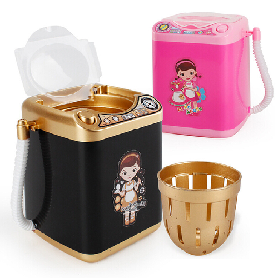 Makeup Sponge Cleaner Mini Washing Machine with Dryer Make Up Powder Puff Electric Cleaning Machine Children Kids Gift Play Toys