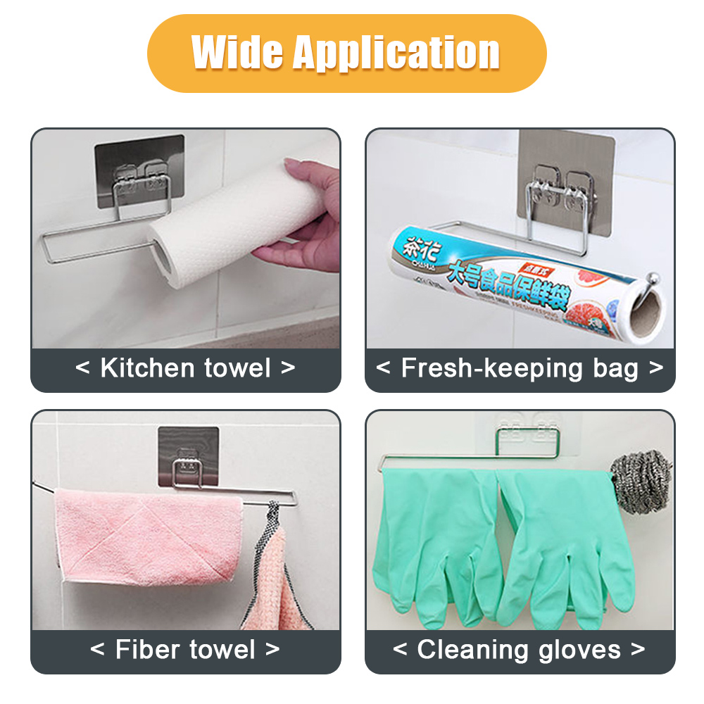 1PCS Kitchen Hanging Toilet Paper Holder Roll Paper Holder Bathroom Towel Rack Stand Stand Paper Rack Home Storage Racks