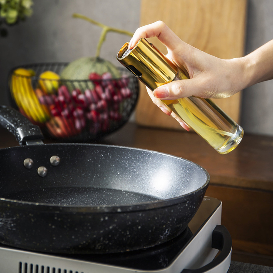 Kitchen Olive Oil Spray Bottle Pump Oil Pot Leak-proof Oil Dispenser Grill Sprayer Seasoning Cookware Cooking Squeeze Bottles