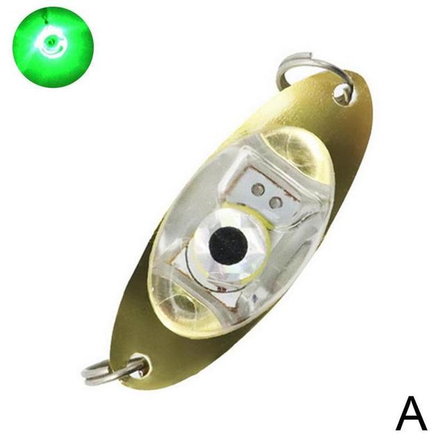Mini LED Fish Lamp Fishing Lure Light LED Deep Drop Underwater Eye Shape Fishing Squid Fishing Bait Luminous Lure 1pc