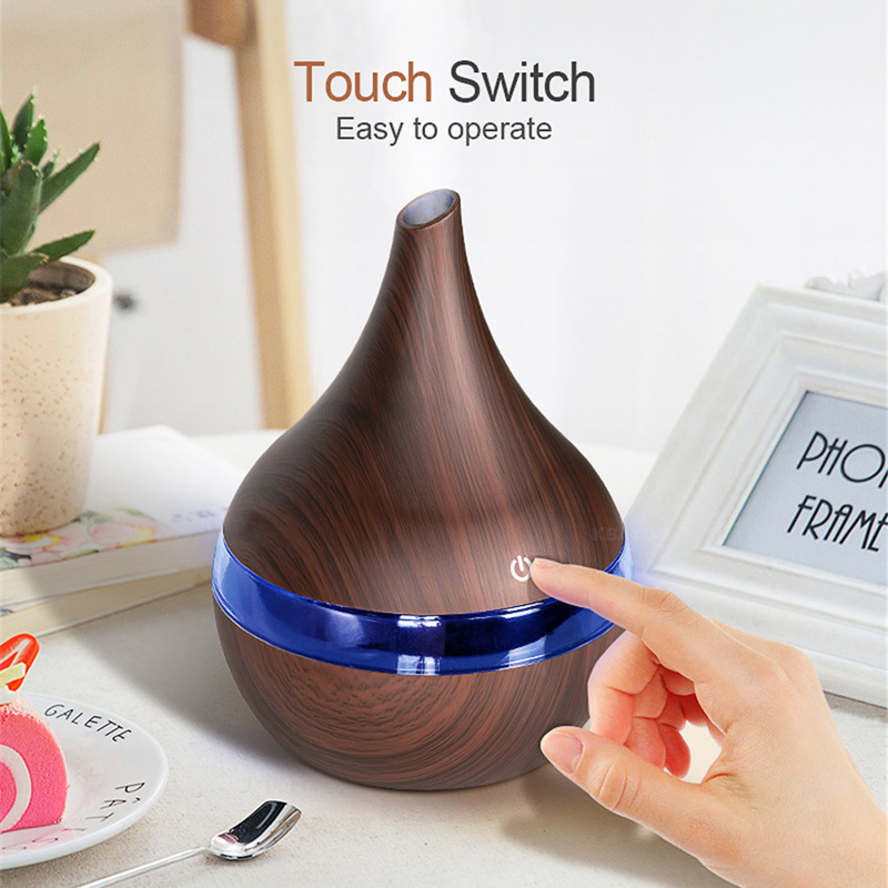 2022 5V USB humidifier USB luminous humidifier Household mini humidifier Wood grain purifier Aromatherapy machine