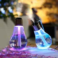 Bulb Humidifier 400ml USB Air Humidifier Colorful LED Night Lamp Essential Oil Diffuser for Home Office