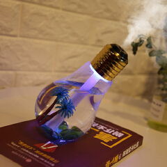 Bulb Humidifier 400ml USB Air Humidifier Colorful LED Night Lamp Essential Oil Diffuser for Home Office