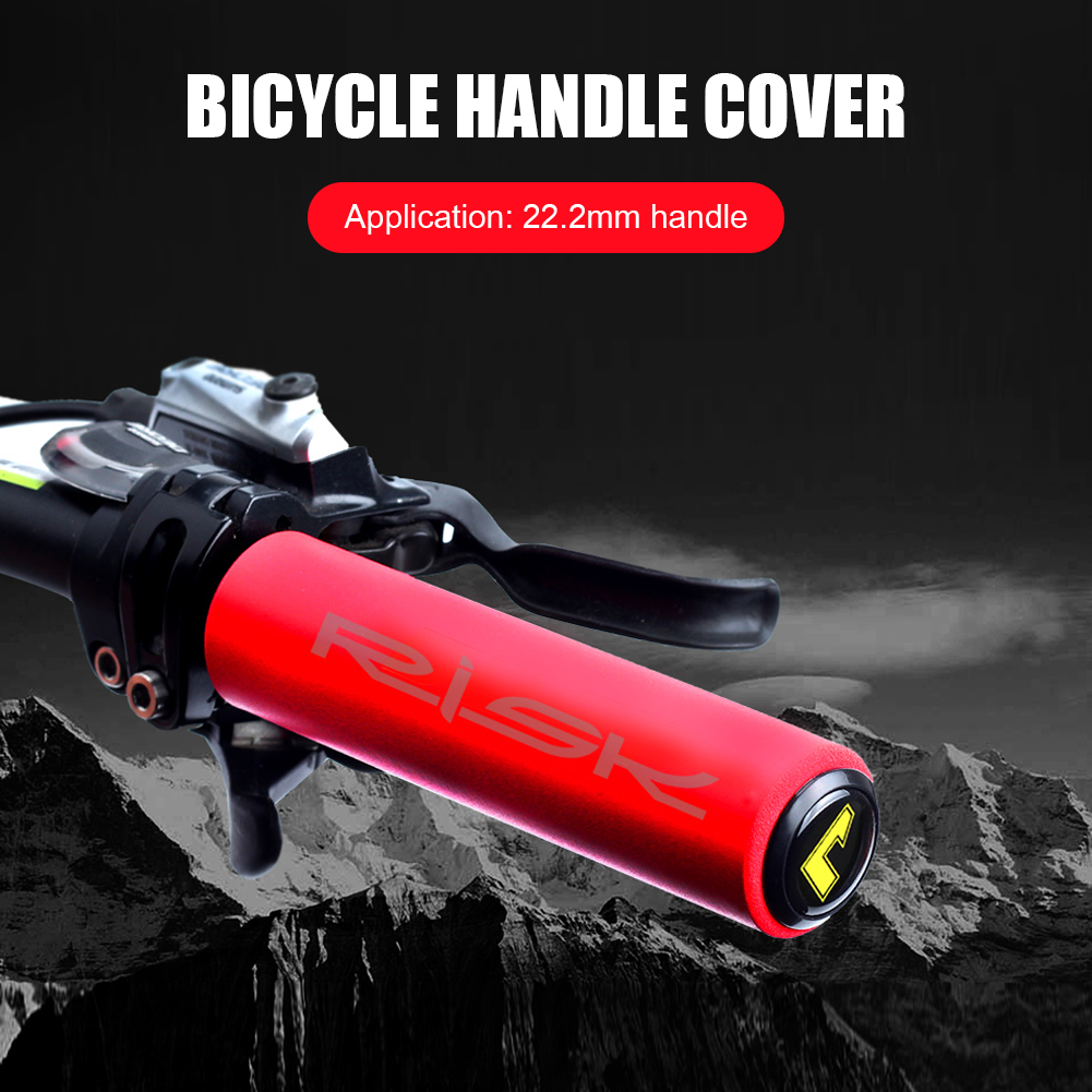1 Pair Bicycle Silicone Handlebar Grips Mountain Bike Anti-slip Handle Bar Biking Portable Dustproof Cycling Parts for RISK