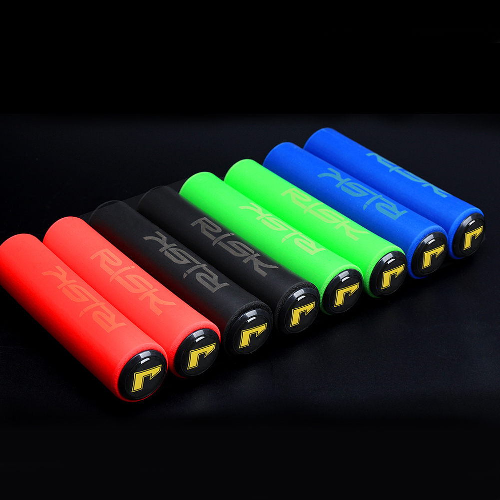 1 Pair Bicycle Silicone Handlebar Grips Mountain Bike Anti-slip Handle Bar Biking Portable Dustproof Cycling Parts for RISK