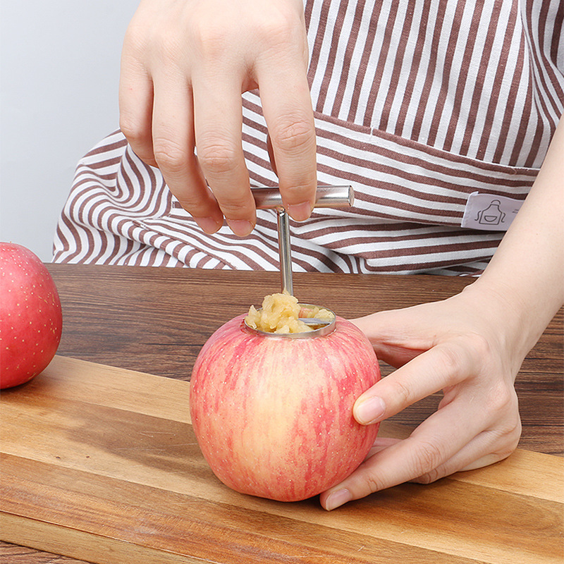 Multifunctional Apple Rice Mold Stewed Rock Sugar Pear Large Core Puller Fruit Core Hole Digger Stainless Steel Kitchen Gadgets