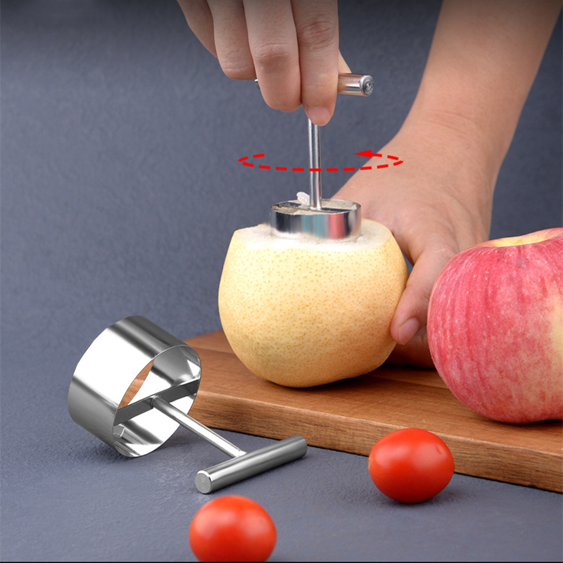 Multifunctional Apple Rice Mold Stewed Rock Sugar Pear Large Core Puller Fruit Core Hole Digger Stainless Steel Kitchen Gadgets