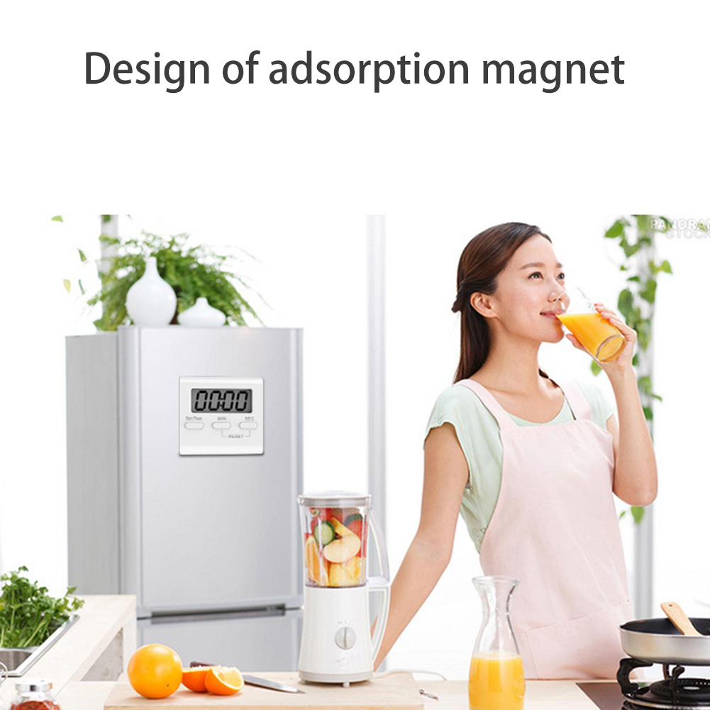Cooking Timer Home Ornament Electronic Magnet Sound Clocks with LCD Display