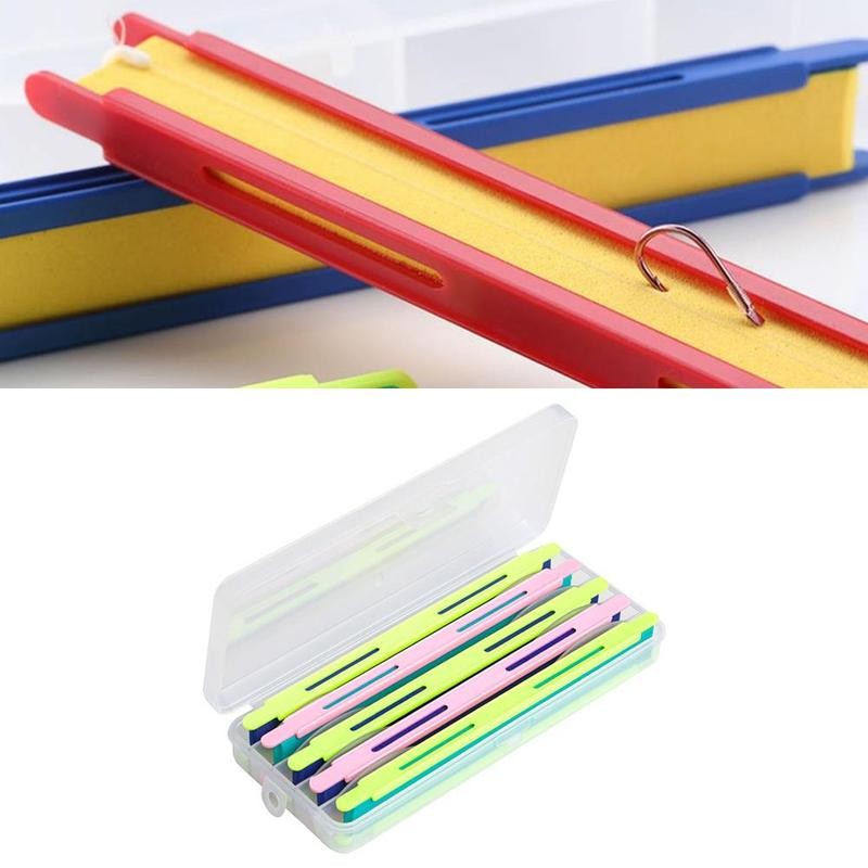 Double-sided Fishing Line Wire Winding Board Fishing Line Plate With Box Lightweight Sponge Material Fishing Tools 5 Pcs