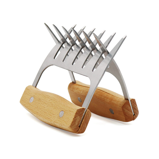 2pcs Bear Claws Meat Grinder Tear Barbecue Fork Meat Tools Outdoor Pull Meat Shred Pork Clamp Bear Claws Kitchen Barbecue Fork