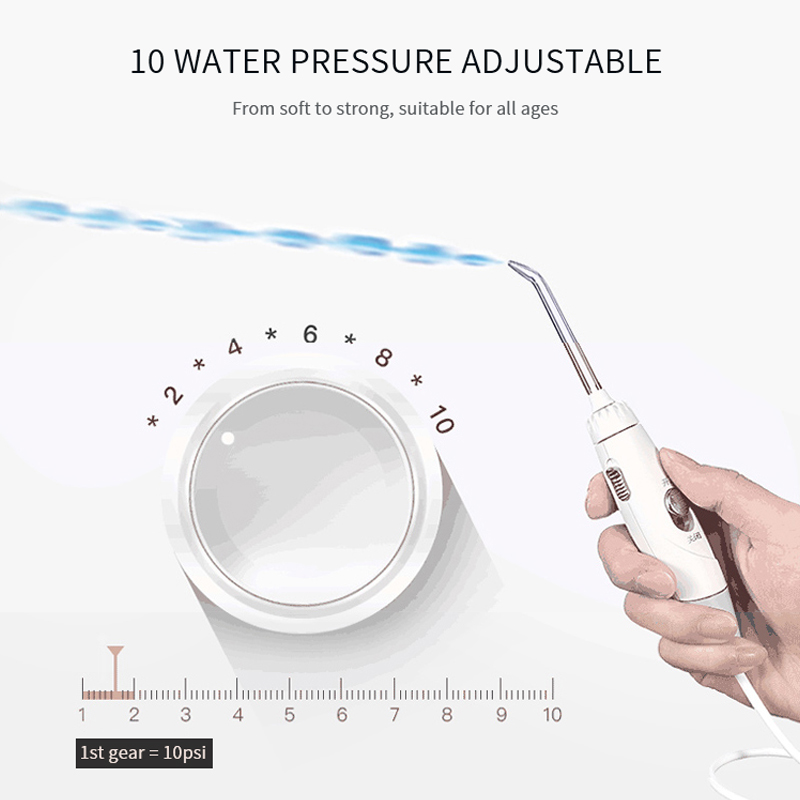 800ML Teeth Cleaner Water Flosser Dental Oral Irrigator Home Use Irrigation Nozzles Household Tooth Pick Water Pick Jet