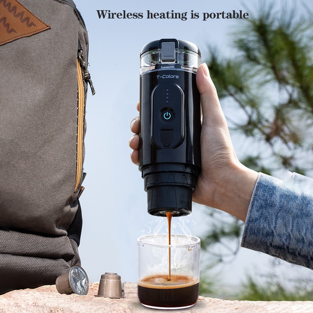 Electric Espresso Machine Upgrade Version Pressure Extra Small Wireless Heating Coffee Maker Portable Outdoor Travel Car Home