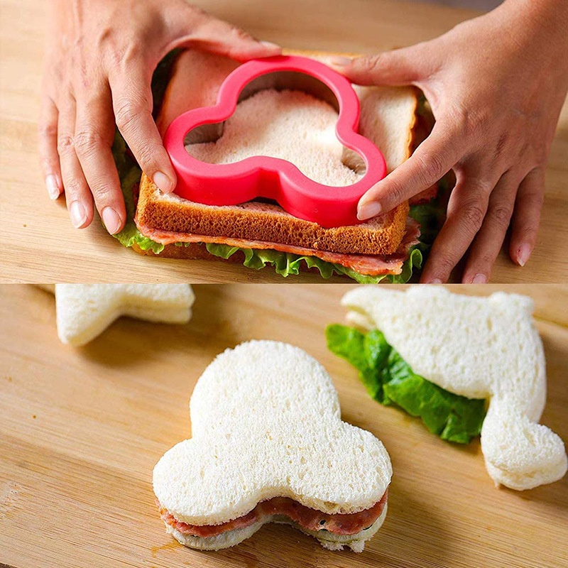 1PC Cartoon Kitchen Cake Bread Sandwich Mold  Cartoon Omelet Stainless Steel Bread Mould Cookie Cutters Mold