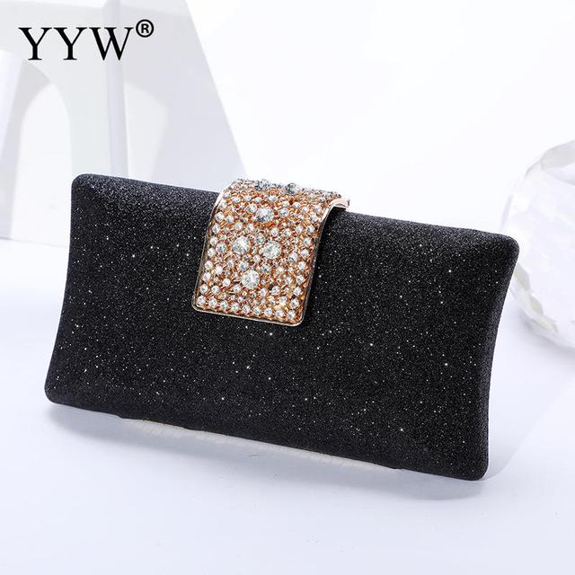 Flash Promotion Evening Bags Luxury Ladies Sparkly Rhinestone Long Evening Clutch Bag Elegant Handbags Clutch Bags Highclass