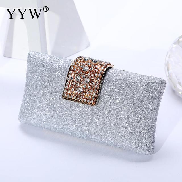 Flash Promotion Evening Bags Luxury Ladies Sparkly Rhinestone Long Evening Clutch Bag Elegant Handbags Clutch Bags Highclass