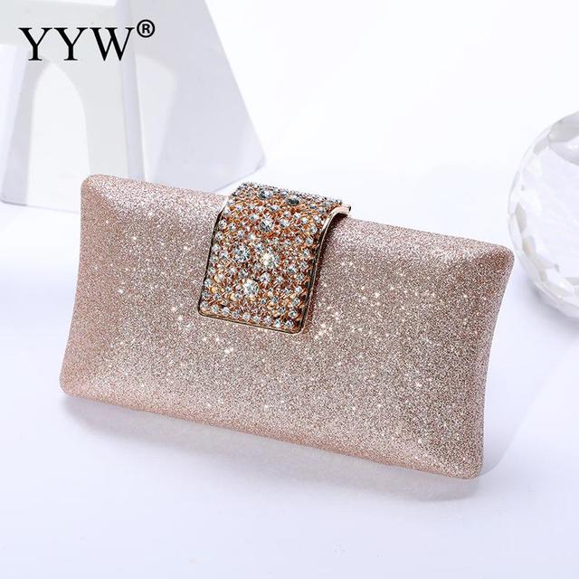 Flash Promotion Evening Bags Luxury Ladies Sparkly Rhinestone Long Evening Clutch Bag Elegant Handbags Clutch Bags Highclass