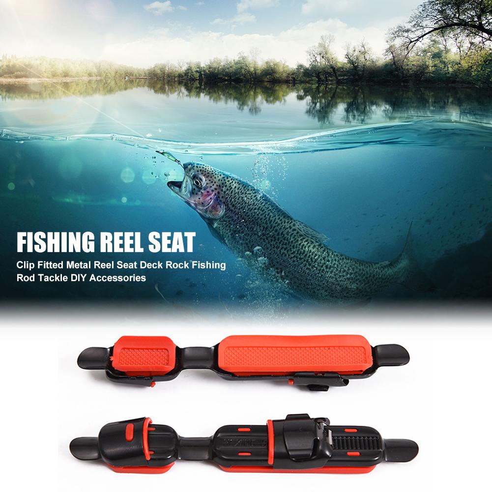 12.5cm Clip Fitted Metal Fish Reel Seat Deck Rock Fishing Rod Tackle DIY pesca Accessories Holder Pesca Fishing Tackle