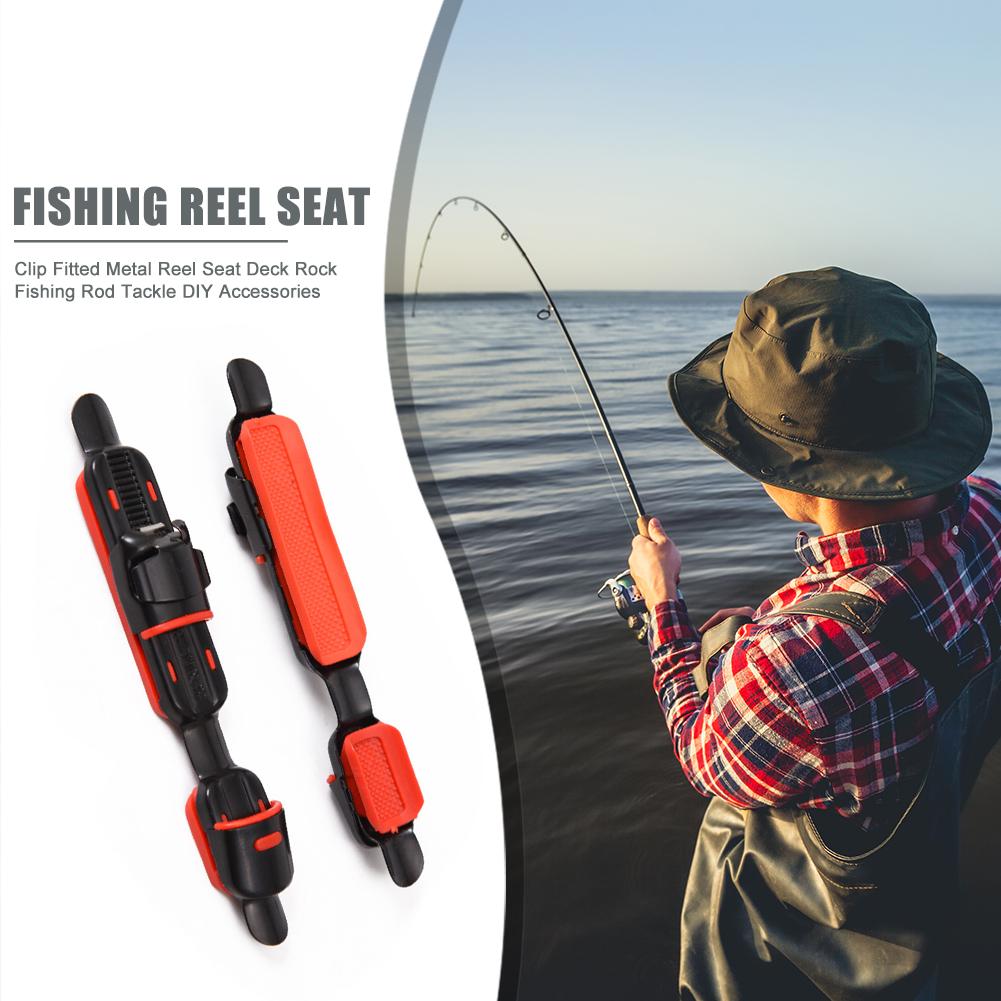 12.5cm Clip Fitted Metal Fish Reel Seat Deck Rock Fishing Rod Tackle DIY pesca Accessories Holder Pesca Fishing Tackle