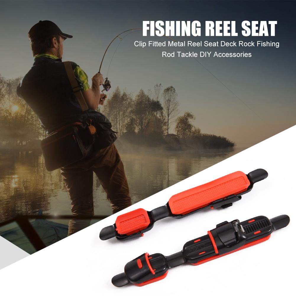 12.5cm Clip Fitted Metal Fish Reel Seat Deck Rock Fishing Rod Tackle DIY pesca Accessories Holder Pesca Fishing Tackle